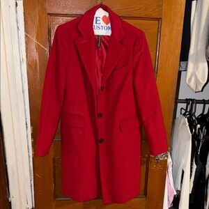 Red Women's Wool-Blend Coat